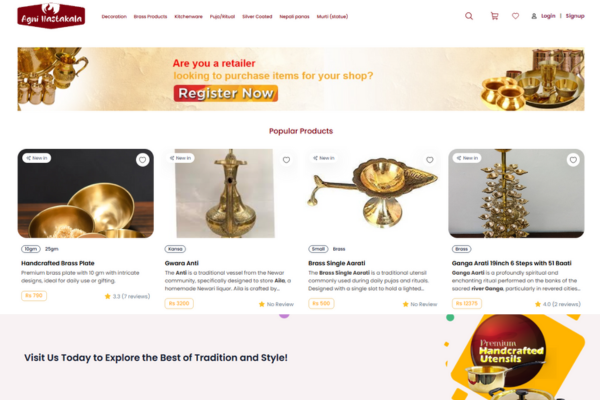 Agni Handicraft E-Commerce